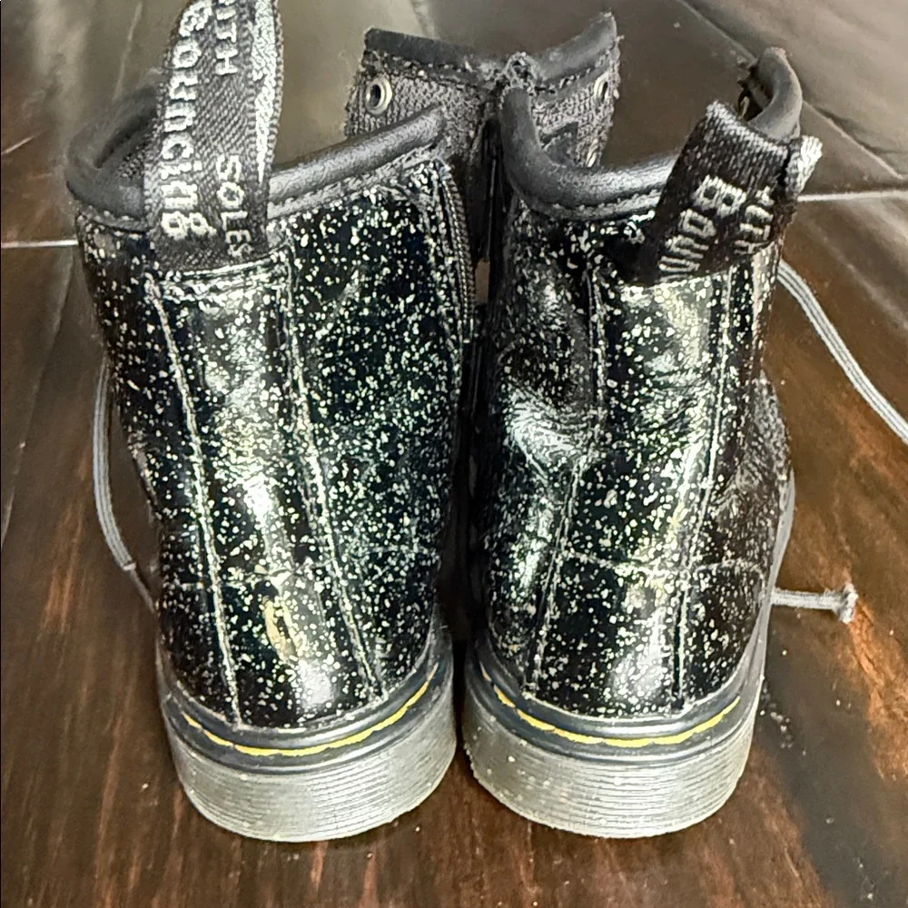 Dr. Martens Kids Sparkly Black Boots